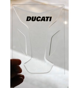 Protector de depósito transparente en resina TRANSPARENT TANK PAD PROTECTIVE wings para DUCATI