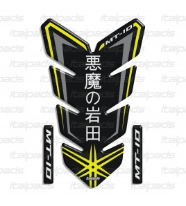 Protector De Depòsito Tank Pad "Iwata's devils" para Yamaha MT-10 negro/amarillo