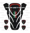 Protector de depósito para DUCATI Corse monster negro "top wings" black TANK PAD + 4 free