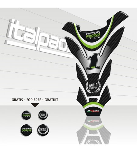 Protector De Depòsito Tank Pad adecuado para KAWASAKI mod. "Detroit Top" Jonathan Rea + 4  gratis!!