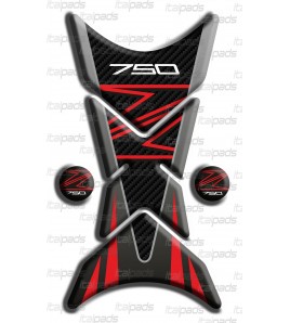 Protector De Depòsito mod. "Shark" para Kawasaki Z750 tonos rojos