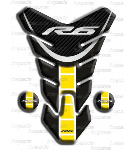 Protector De Depòsito Yamaha R6 "Nevada" negro amarillo C