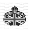 Pegatina 3D de resina bandera inglesa Range Land Rover