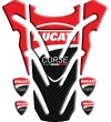 Protector de depósito para DUCATI monster rojo/carbono "top wings" TANK PAD sticker + 4